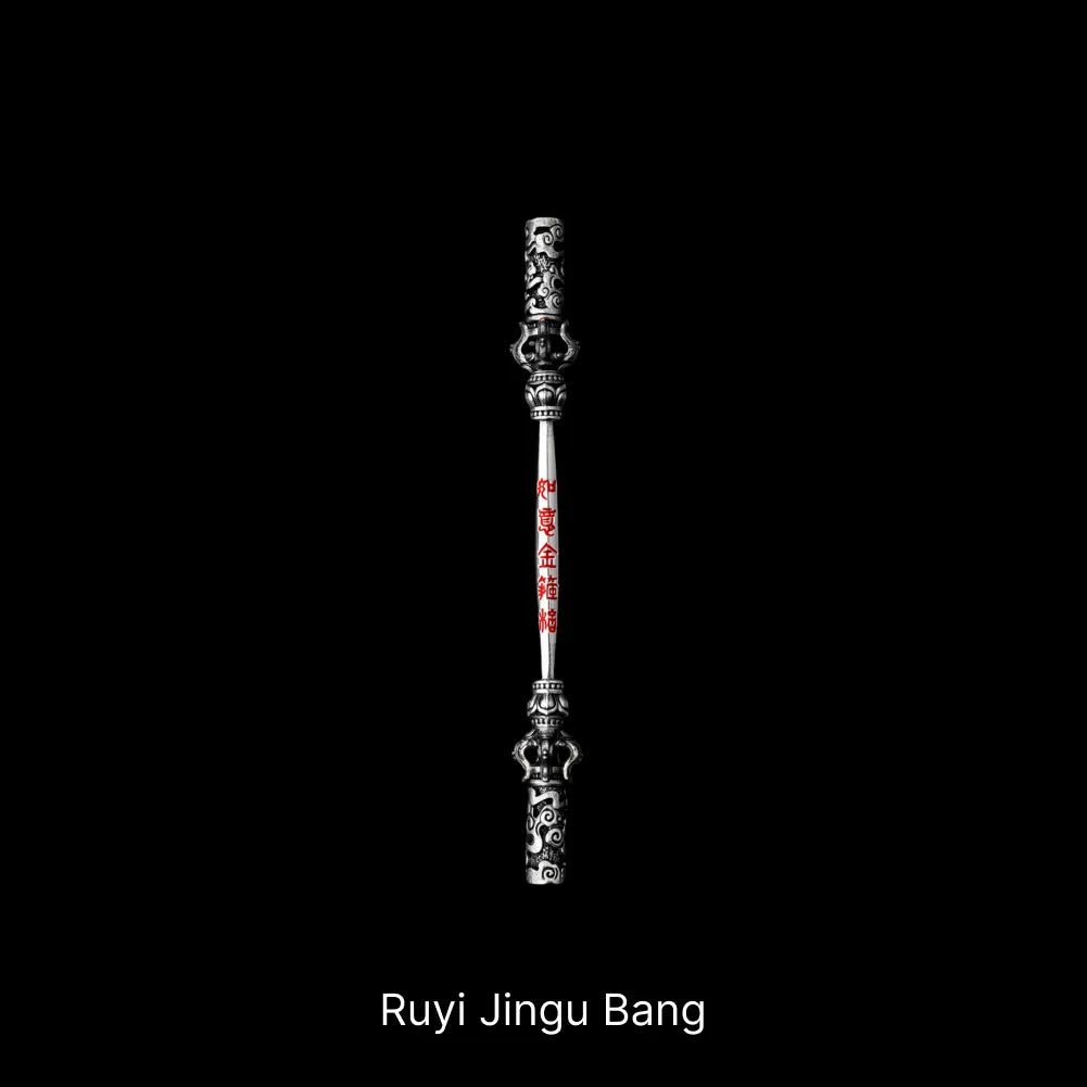 Ruyi Jingu Bang staff against a black background