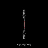 Ruyi Jingu Bang staff against a black background