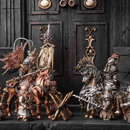 Wukong and other historical warrior figures by a doorway