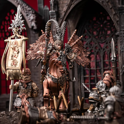 Wukong figure in a gothic architectural display