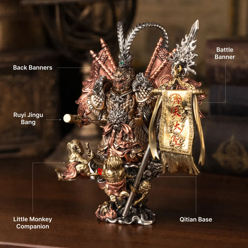 Wukong figure and labelled display components