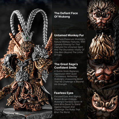 Close-up Wukong face details graphic