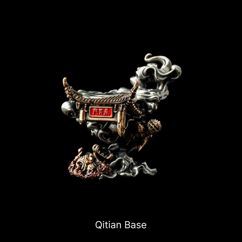 Qitian Base with sculpted cloud details against black