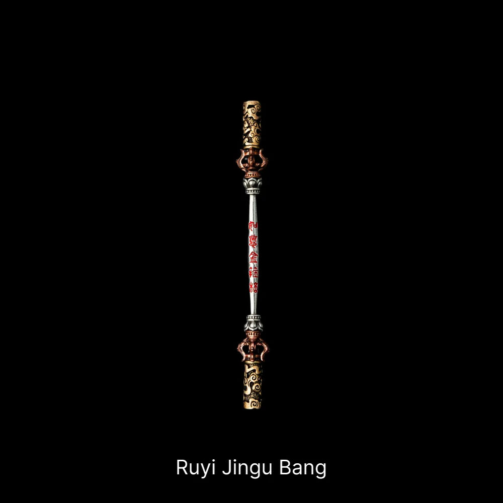 Ruyi Jingu Bang staff against a black background