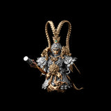 Wukong figure holding a staff against black