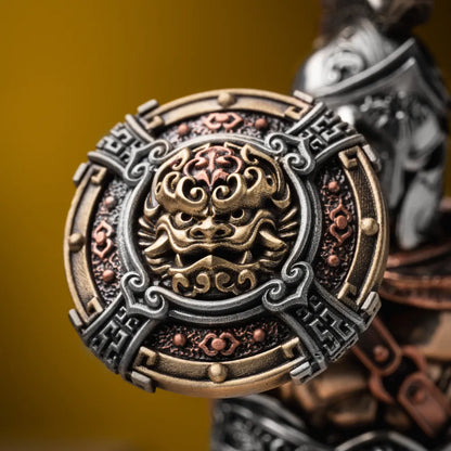 Xiezhi War Hammer in White Bronze, Brass and Copper - detail view 08