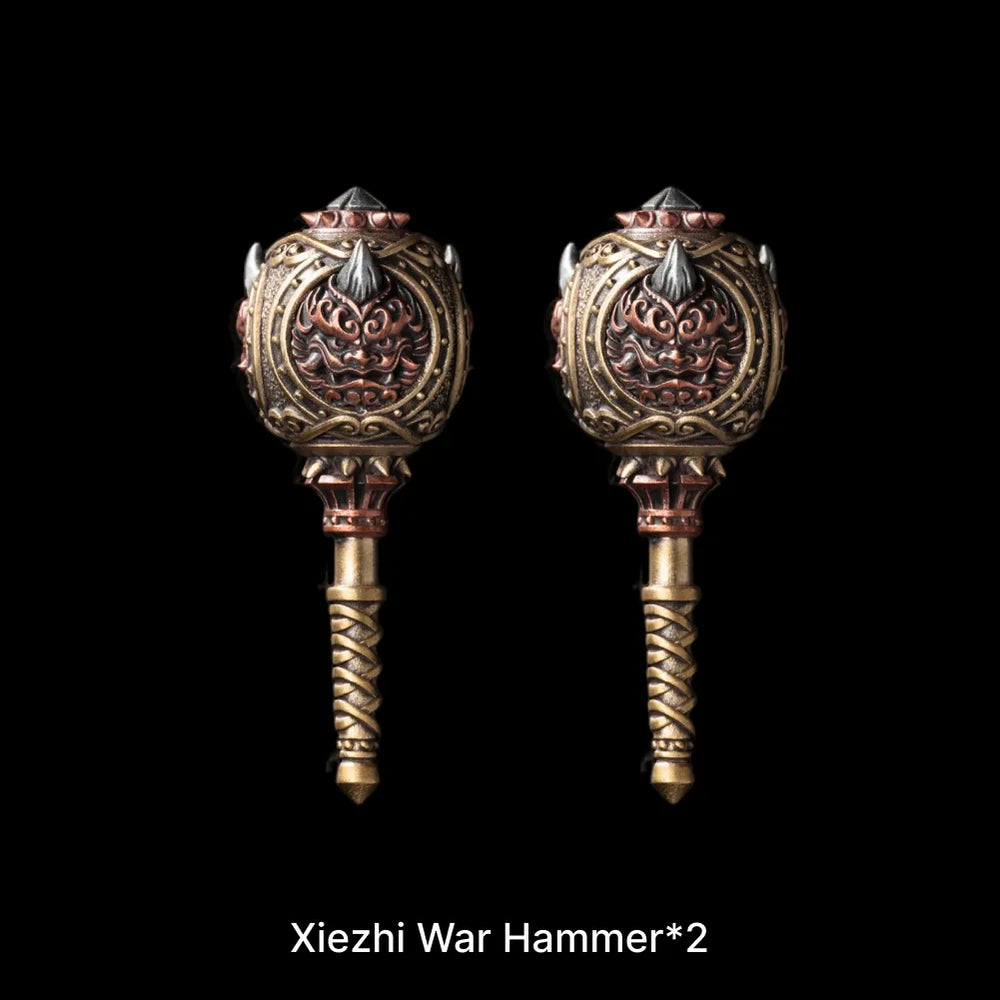 Xiezhi War Hammer in White Bronze, Brass and Copper - detail view 15