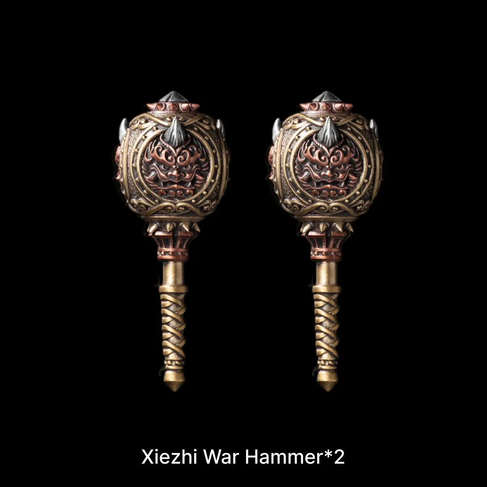Xiezhi War Hammer in White Bronze, Brass and Copper - detail view 15