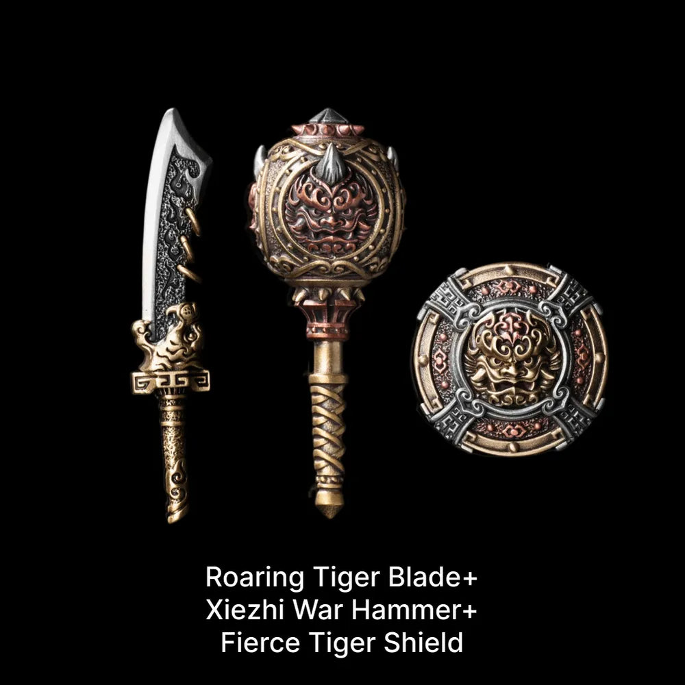 Xiezhi War Hammer in White Bronze, Brass and Copper - detail view 18