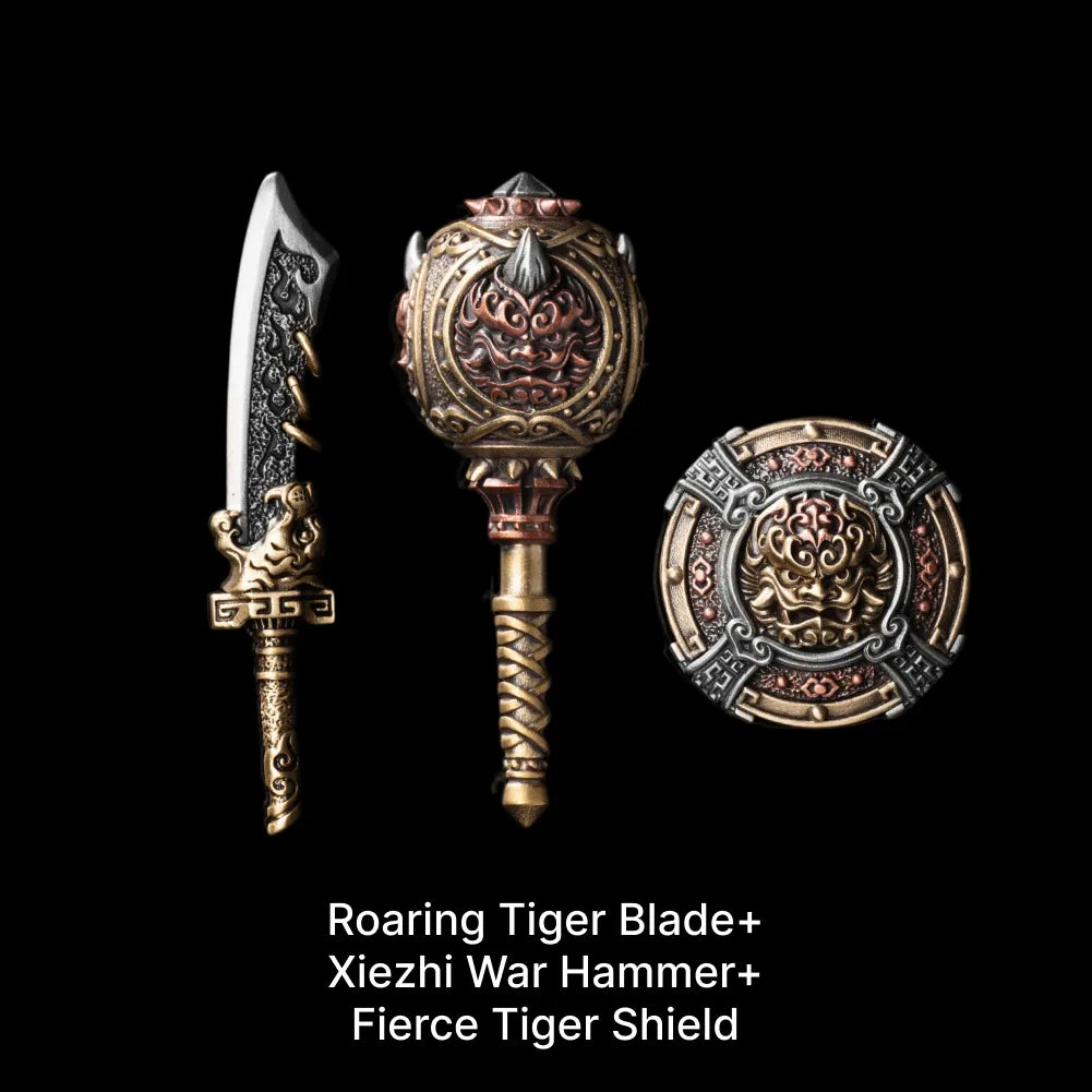 Xiezhi War Hammer in White Bronze, Brass and Copper - detail view 18