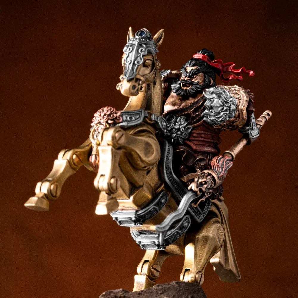 Zhang Fei in Bronze, White Bronze, Copper, Blackened and mixed metals - detail view 02