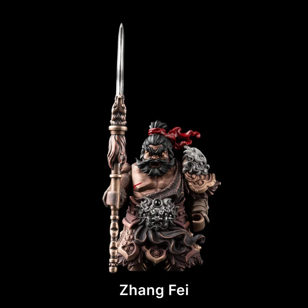 Zhang Fei in Bronze, White Bronze, Copper, Blackened and mixed metals - detail view 12