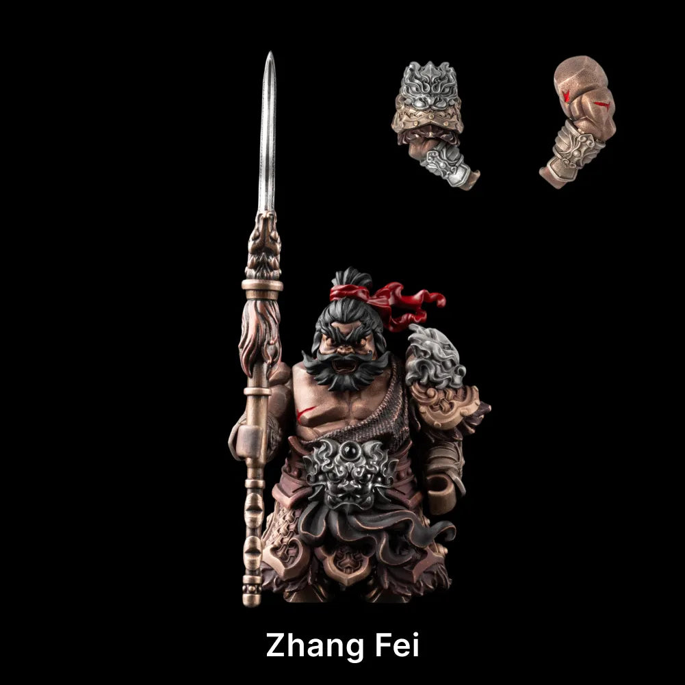 Zhang Fei in Bronze, White Bronze, Copper, Blackened and mixed metals - detail view 13