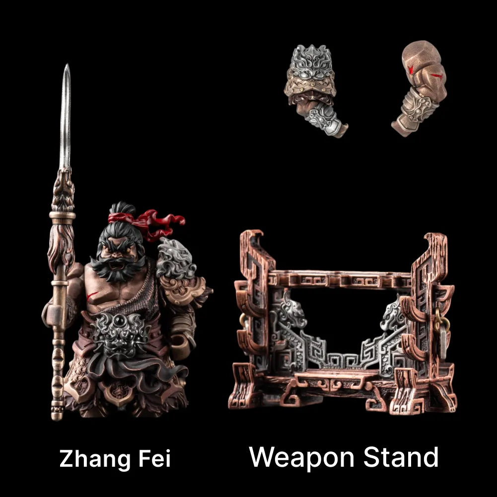 Zhang Fei in Bronze, White Bronze, Copper, Blackened and mixed metals - detail view 15