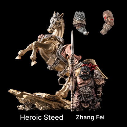 Zhang Fei in Bronze, White Bronze, Copper, Blackened and mixed metals - detail view 16